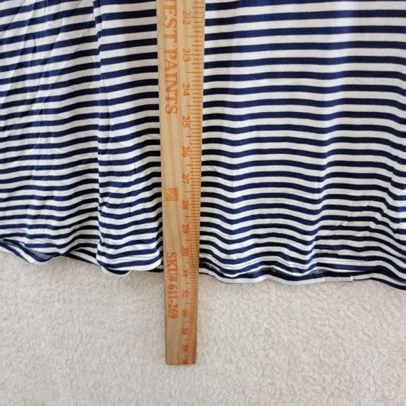 Cat & Jack Maxi Flare Skirt L Navy Blue/White Stripe Elastic Waist Pull On - Picture 5 of 10